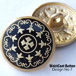 waistCoat Button ! Pack of 8pc ! Medium Size Button ! Premium Metal Quality