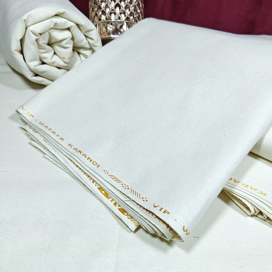 Offwhite color krandi khaddar Premiuym quality fabric