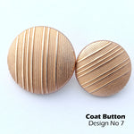 Coat Button ! Pack of 10pc ! 2pc Large Button ! 8pc Small ! Premium Metal Quality