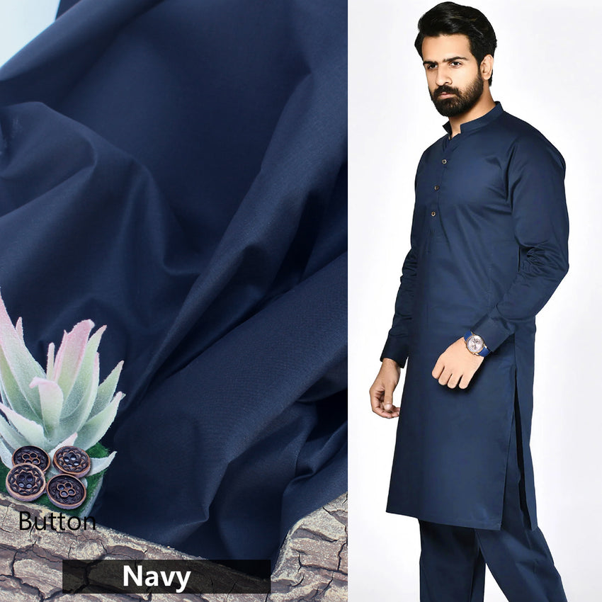 Navy Cotton Fabric for tropical seasson 2024