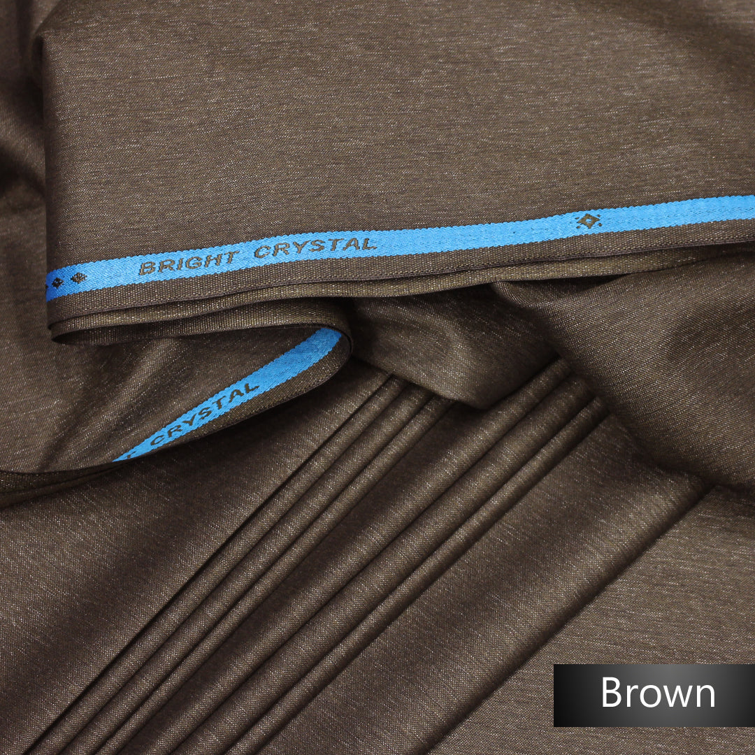 Raymond Men's Pure Cotton Premium Stretchable Solid Trouser Fabric (Colour  light brown)